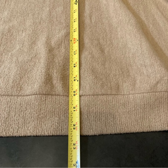 a new day Women's Tan Brown Ruffle
Sleeve Sweater Size Medium cozy crewneck - Picture 12 of 15